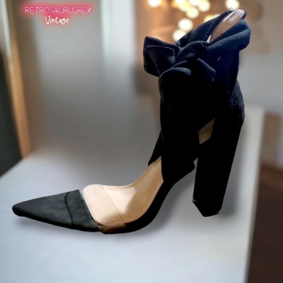 Public Desire Jordy High Block Heel Wrap Tie Heels, 7 - Picture 8 of 12